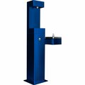 Global Industrial Outdoor Drinking Fountain & Bottle Filling Station w/ Filter, Blue 761216BLF